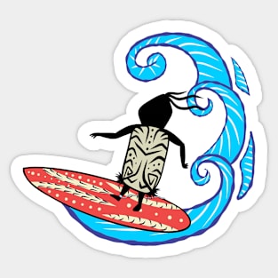 Surfing Big Waves in the Ocean Sticker